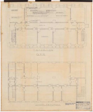Reichsluftfahrtministerium, Berlin: Teilgrundrisse Q1R (KG/Sockelgeschoss) 1:50