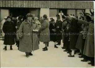 Hermann Göring als Zuschauer bei den Olympischen Winterspielen