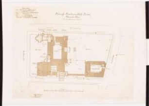 Königliches Residenzschloss Posen. Zum Projekt gehörend: Franz Böhmer, Schloss Posen, Posen Umbau: Lageplan 1:500