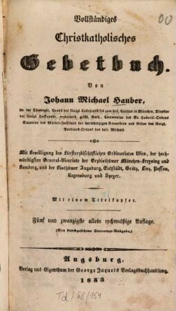 Vollständiges Christkatholisches Gebetbuch