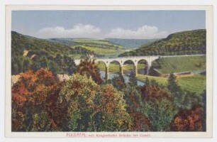 Fuldatal mit Kragenhofer Brücke bei Kassel