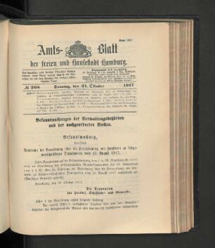 No. 268, 21. Oktober 1917