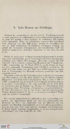 B. Rijks Museum van Schilderijen