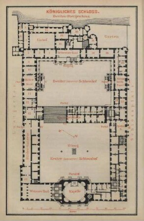 Grundriss. Königliches Schloss. Zweites Obergeschoss