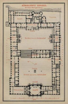 Grundriss. Königliches Schloss. Zweites Obergeschoss