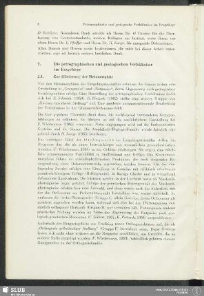 2. Die petrographischen und geologischen Verhältnisse im Erzgebirge