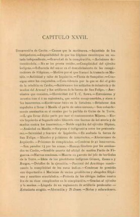 Capítulo XXVII. Insurrección de Cavite. - ...