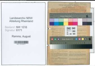 Entnazifizierung August Ramms , geb. 21.02.1882 (Kaufmann)