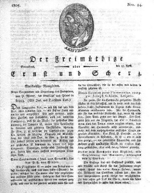 Nro. 84, Sonnabend, den 27. April 1805