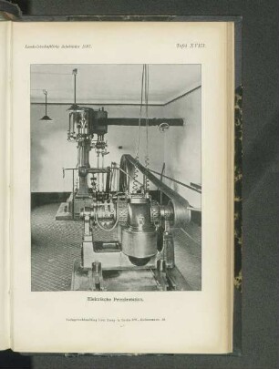 Tafel XVIII. Elektrische Primärstation.