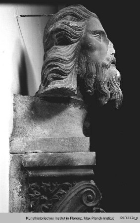 Vorläufer Christi : Johannes der Täufer (vom Nordportal des Baptisteriums)