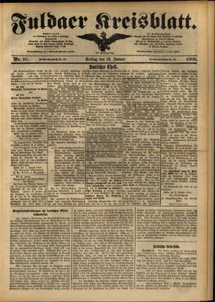 Ausgabe vom Freitag, den 13. Januar 1905.