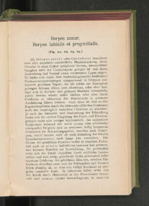 Herpes zoster. Herpes labialis et progenitalis.