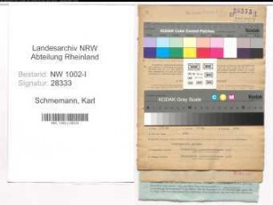 Entnazifizierung Karl Schmemann, geb. 18.02.1876 (Geschaeftsmann)