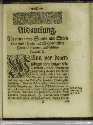 Abdankung : Abdanckung