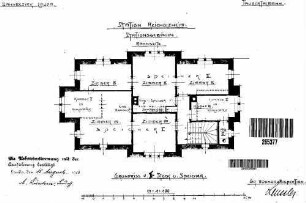 Reicholzheim: Empfangsgebäude Verwaltungsgebäude Grundriß 1.Stock