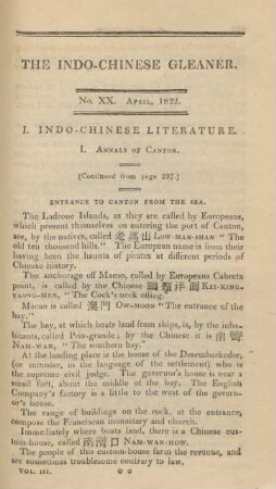No. XX. April, 1822