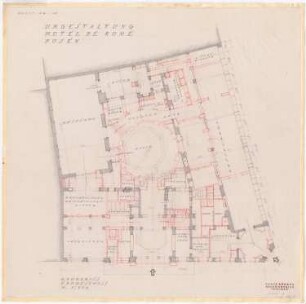 Park Hotel, Posen: Grundriss Erdgeschoss 1:100