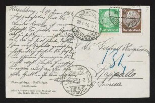 Brief von Adolf Arnhold an Gerhart Hauptmann
