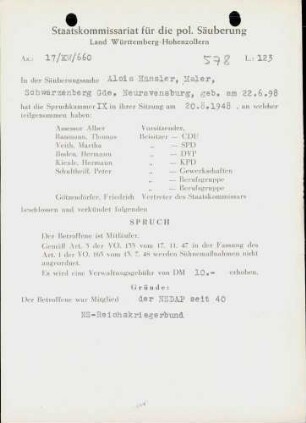 Hänsler, Alois