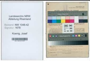 Entnazifizierung Josef Koenig , geb. 16.10.1889 (Schlosser)