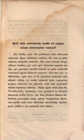 Quid vitia valvularum cordis ad copiam urinae secernendae valeant?