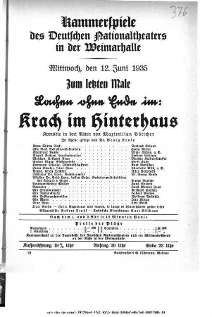 Krach im Hinterhaus