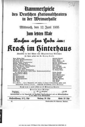 Krach im Hinterhaus