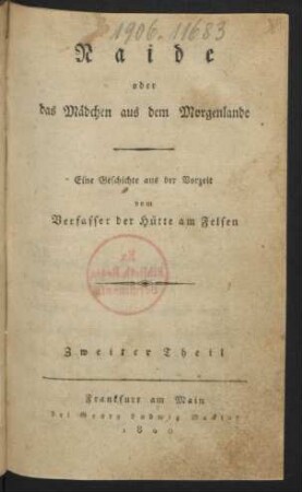 Th. 2: Naide oder das Mädchen aus dem Morgenlande
