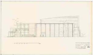Technische Universität Berlin Elektrotechnische Institute, 2. Bauabschnitt: Westansicht 1:100 (Lichtpause von Inv. Nr. 37294)