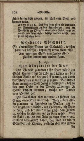 Sechster Abschnitt. Ein abermaliger Nuzen der Elektricität [...]