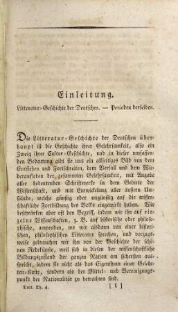 Teut oder theoretisch-praktisches Lehrbuch der gesammten deutschen Sprachwissenschaft, 4. Geschichte der deutschen Literatur, oder der Sprach-, Dicht- und Redekunst der Deutschen, bis auf die neuesten Zeiten