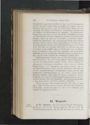 XI. Wismuth