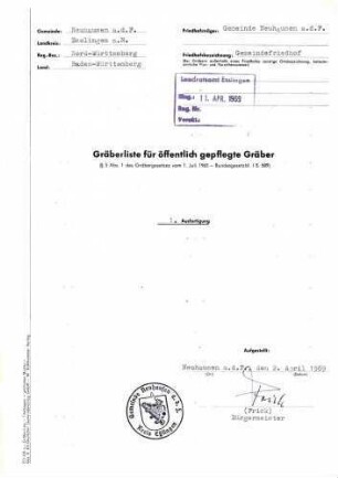 Gemeindefriedhof Neuhausen auf den Fildern