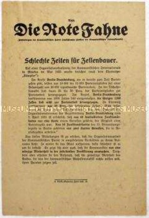 Flugblatt der SPD gegen die KPD