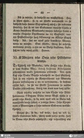 XI. K Wecżoru teho Dnja teho Pschihottowanja