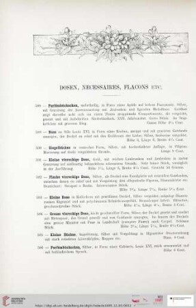 Dosen, Necessaires, Flacons etc. (Nr. 588 - 857)