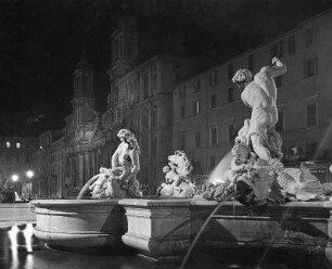 Fontana del Nettuno : Fontana del Nettuno (1576; G. della Porta). Rom, Piazza Navona