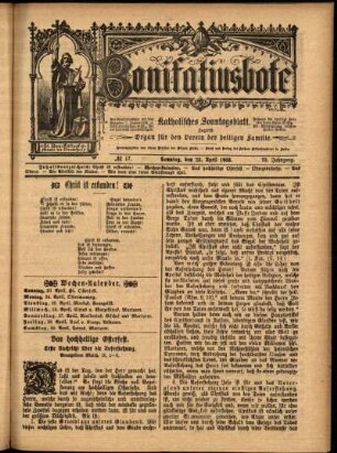 Ausgabe vom Sonntag, den 23. April 1905.