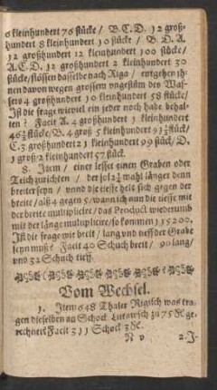 Vom Wechsel.