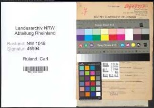 Entnazifizierung Carl Ruland , geb. 20.06.1900 (Werkmeister)