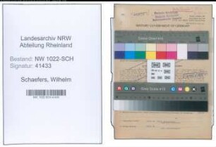 Entnazifizierung Wilhelm Schaefers , geb. 20.06.1921 (Bahninspektor)