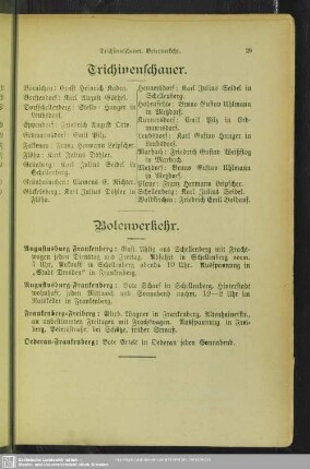 Trichinenschauer, Botenverkehr