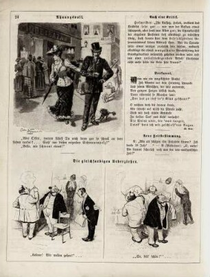 "Ahnungsvoll" "Die gleichfarbigen Ueberzieher"