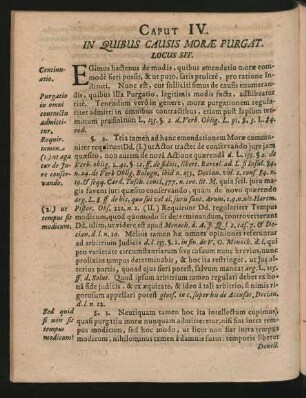 Caput IV. In Quibus Causis Morae Purgat. Locus Sit.
