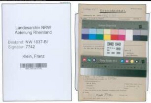 Entnazifizierung Franz Klein , geb. 20.01.1899 (Steuersachbearbeiter)