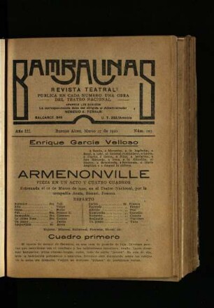 Armenonville : pieza en un acto y cuatro cuadros