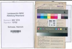Entnazifizierung Heinrich Schnass , geb. 29.03.1917 (Weber)