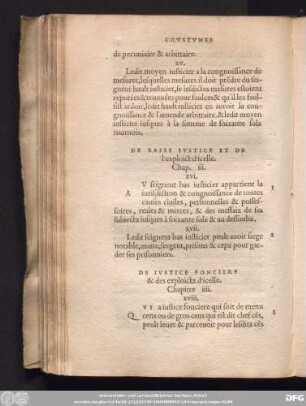De Ivstice Fonciere & des exploictz d'icelle. Chapitre iiii.