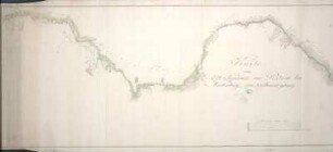 Karte vom Elb-Landdamm von Pretsch bis Wartenburg, ca. 1:5 000, Federzeichnung, ca. 1820 : Karte vom Elb-Landdamm von Pretsch bis Wartenburg, zum Nivellement gehoerig. - [Ca. 1:5 000] [S.l.] , [ca. 1820]. - 1 Kt. : kol. Federzeichnung ; 221 x 60 cm. - Am rechten Rand abgeschnitten